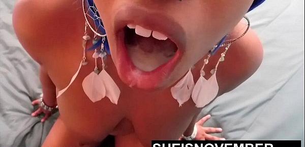  TEEN FUCKED HARD IN HER MOUTH DEEPTHROAT BLOWJOB BY ROUGH NECK STEP FATHER POV